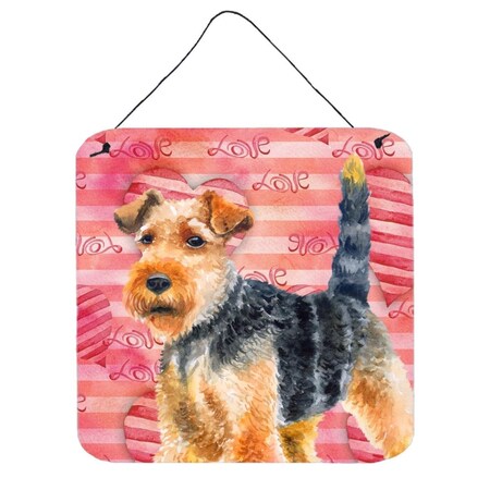 Carolines Treasures Welsh Terrier Love Wall or Door Hanging Prints BB9787DS66